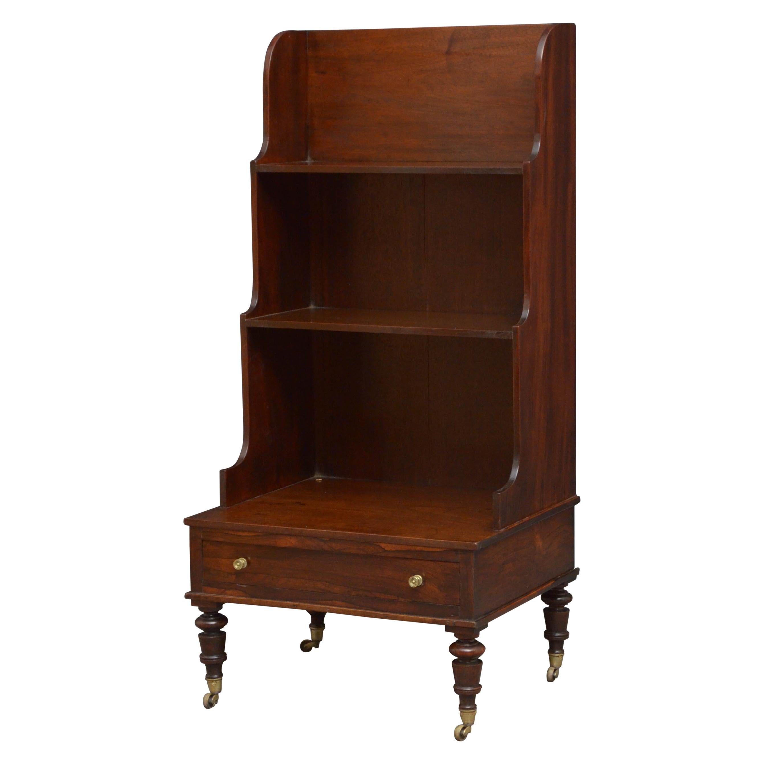 Small William IV Waterfall Bookcase