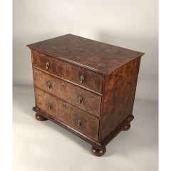 Small William & Mary Oyster Olive Wood and Walnut Chest - RESERVED