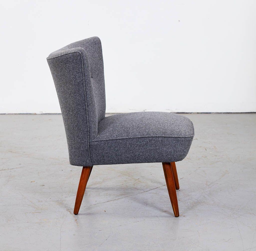 Scandinavian Modern Small Winged Cocktail Chair For Sale