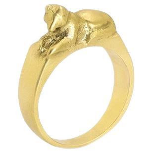 Small Wolf Ring  For Sale