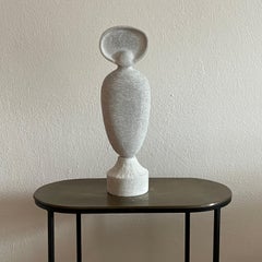 Small Woman Hand Carved Marble Sculpture by Tom Von Kaenel