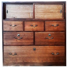 Small Wood Cabinet or Drawer Chest, Mid-20th Century