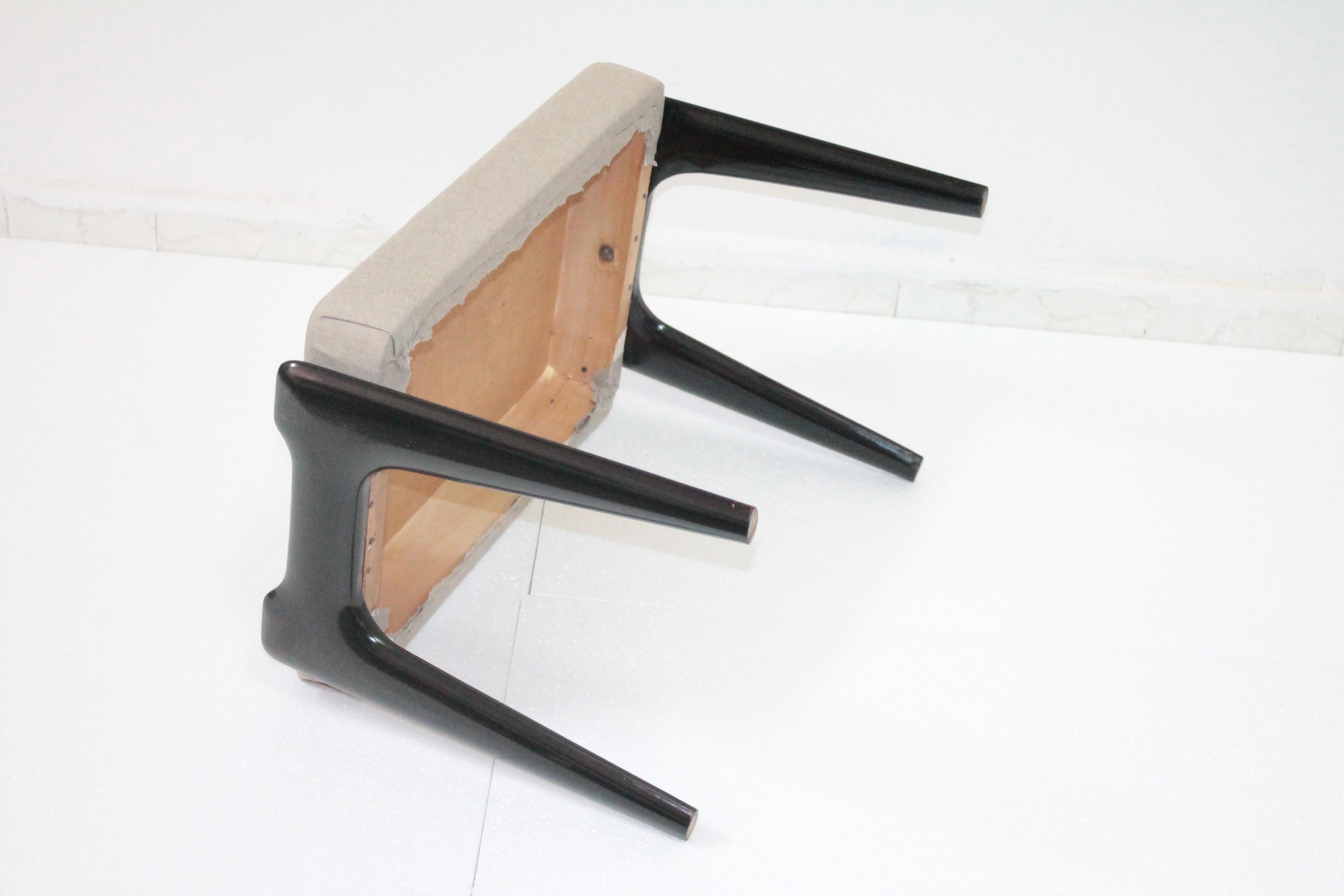 Small  Wood Stool Midcentury Italian Design by Ico Parisi, 1950s 2