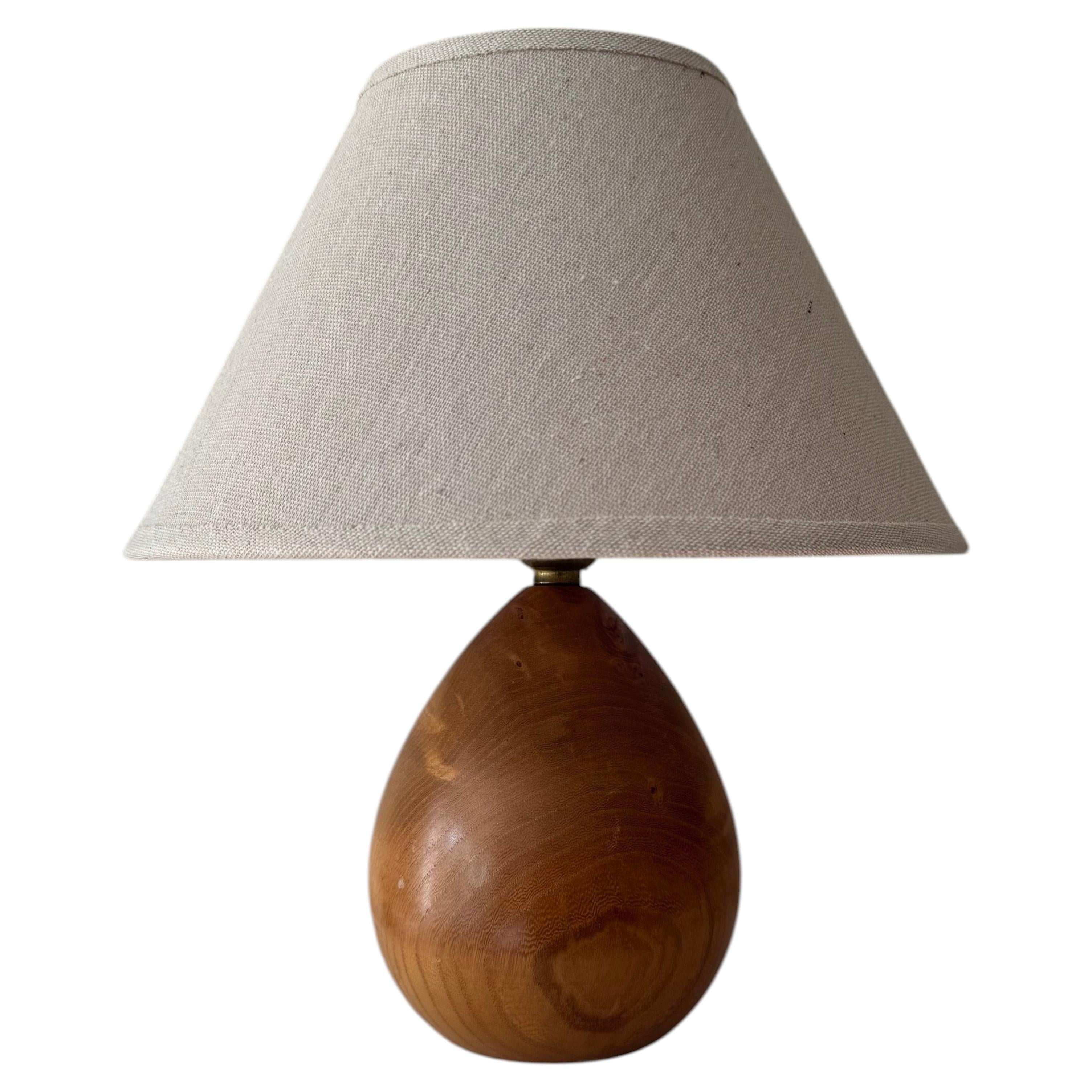 Small wood turned lamp Italian c.1960’s
