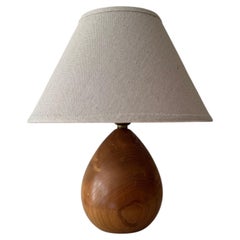 Small wood turned lamp Italian c.1960’s