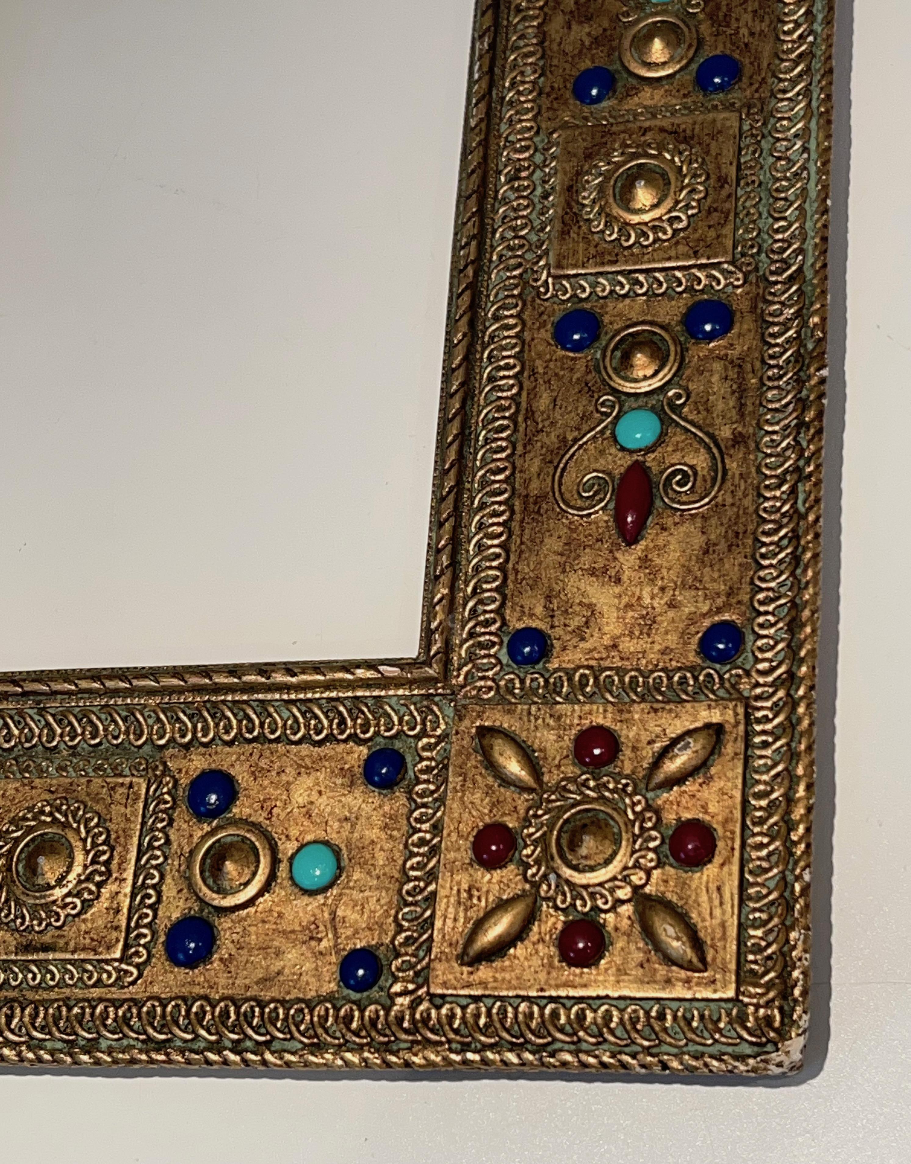 Small Wooden Frame with Fine Stones Incrustations. French Work. Circa ...