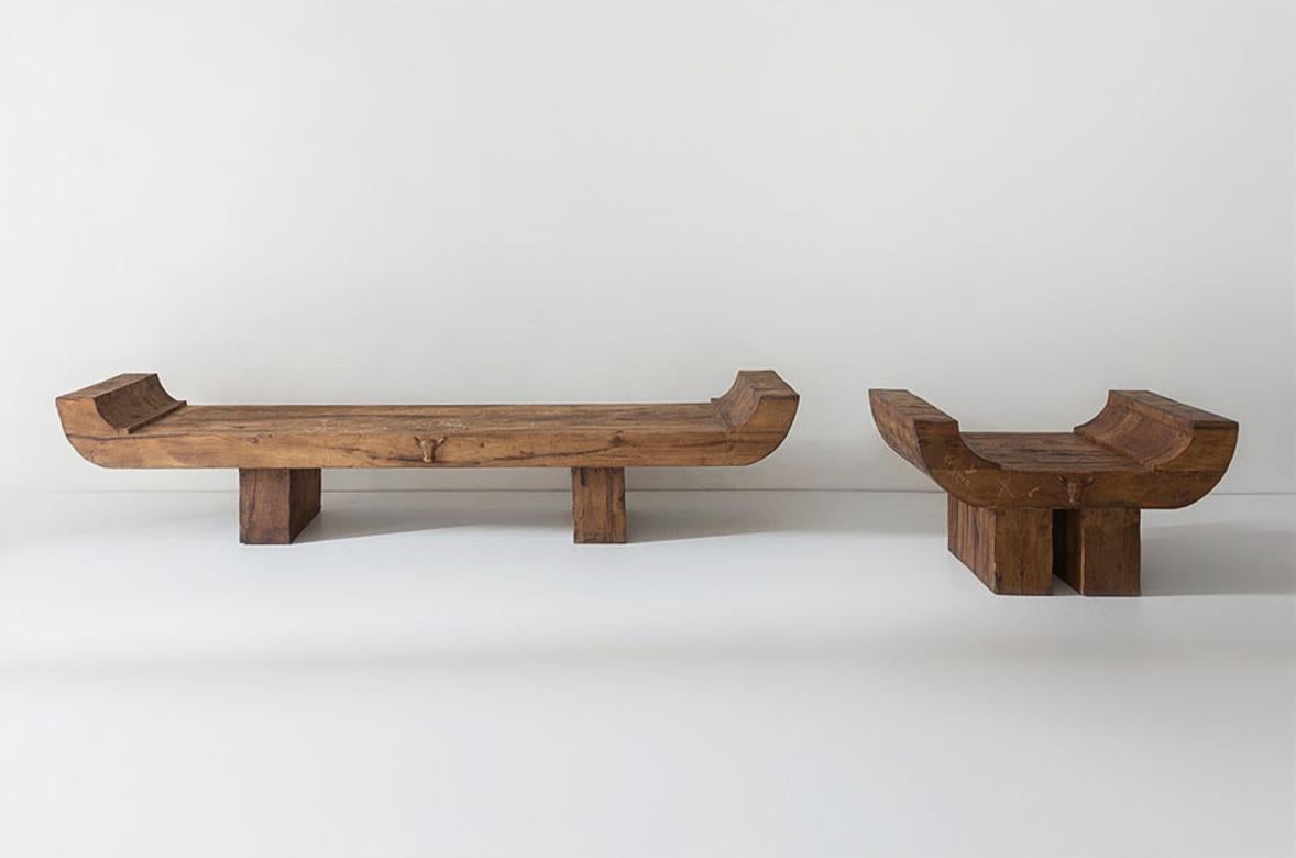 Contemporary Wooden Historic Bench By Rooms Studio For Sale