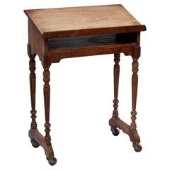 Antique Small Walnut Podium