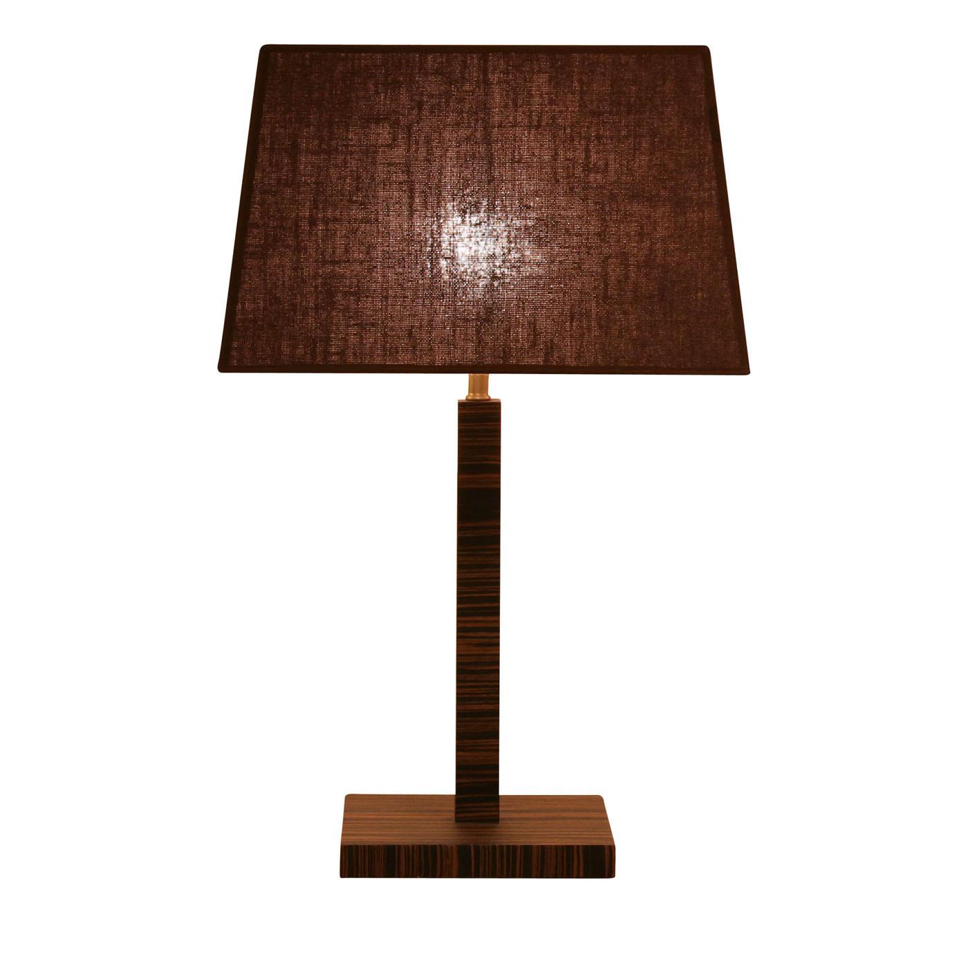 Modern Small Woody Table Lamp For Sale
