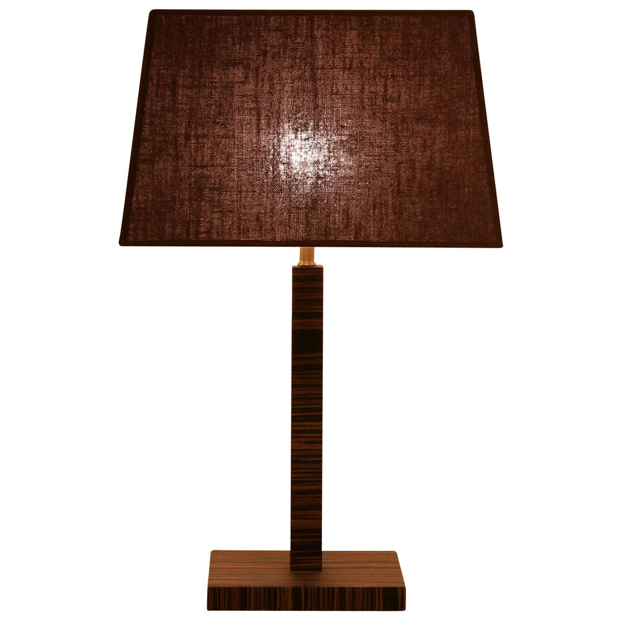 Small Woody Table Lamp For Sale