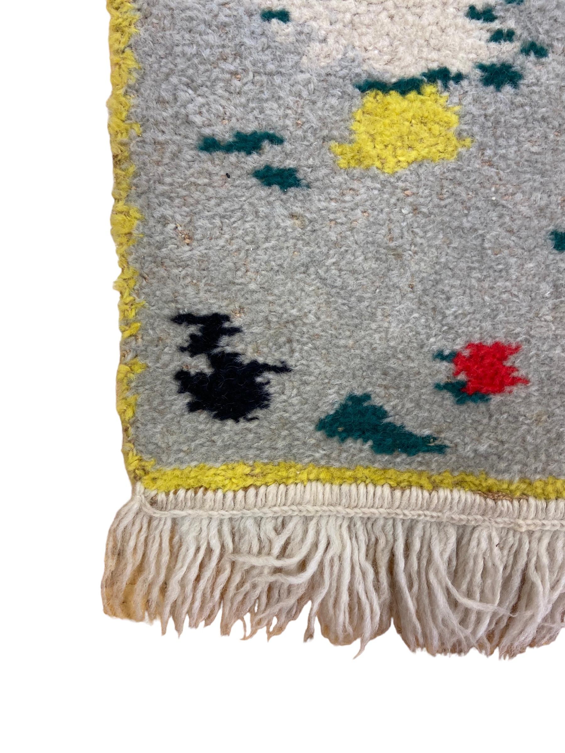 Early 20th Century Small Wool Carpet “De Stijl” For Sale