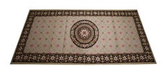 Small Wool Needlepoint Runner Rug Handwoven Traditional Floral Area Rug