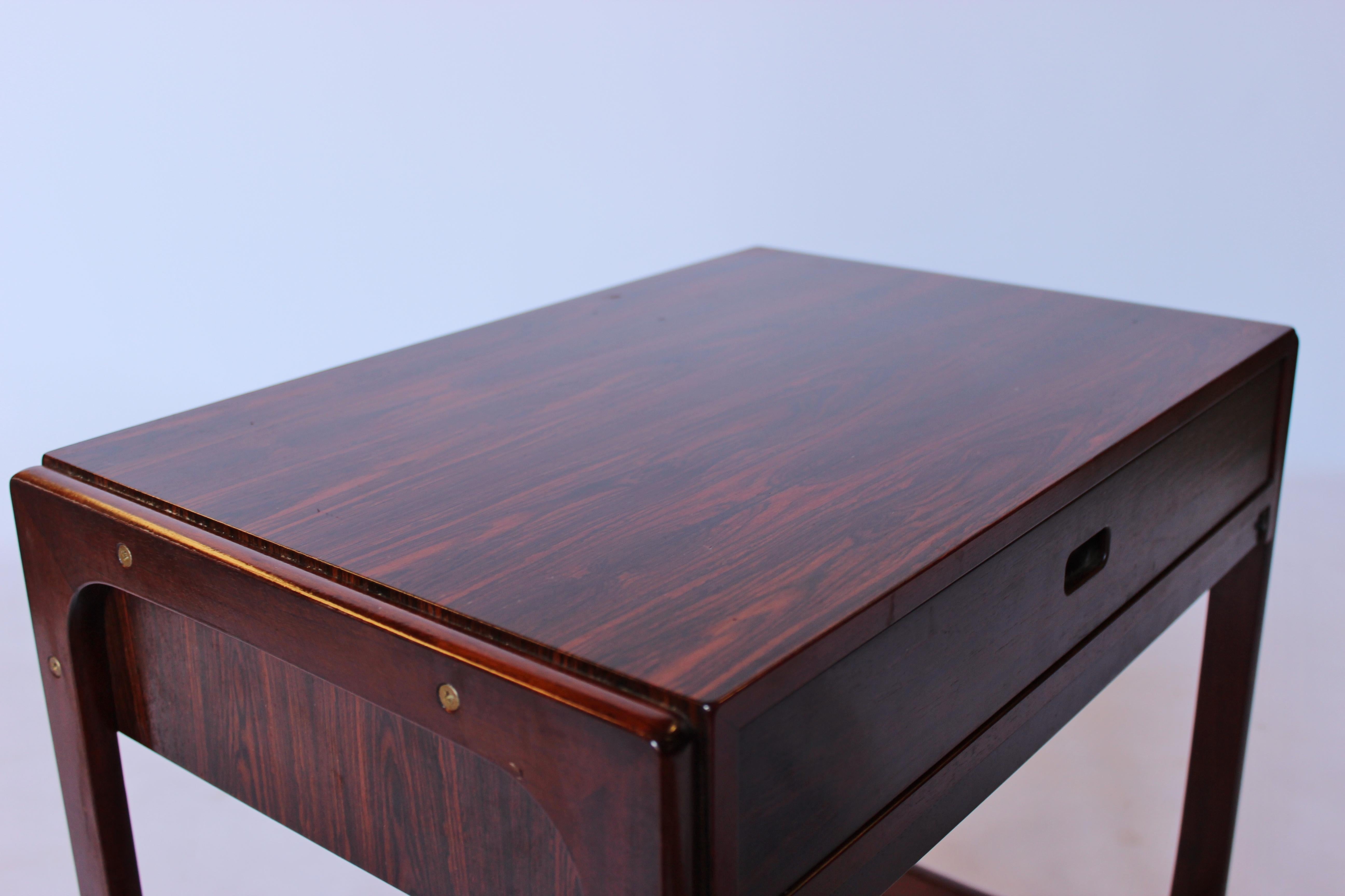Small work table in Rosewood of Danish Design, by Gelsted, 1960s For Sale 2