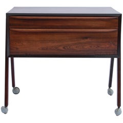 Small Work Table in Rosewood of Danish Design from the 1960s