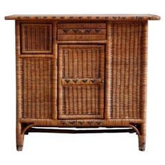 Small Woven Bamboo Sideboard