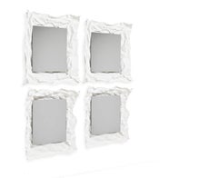 Pareja de espejos pequeños Wow en blanco de Uto Balmoral & Mogg