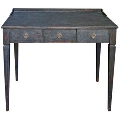 Small Writing Desk in Black Paint