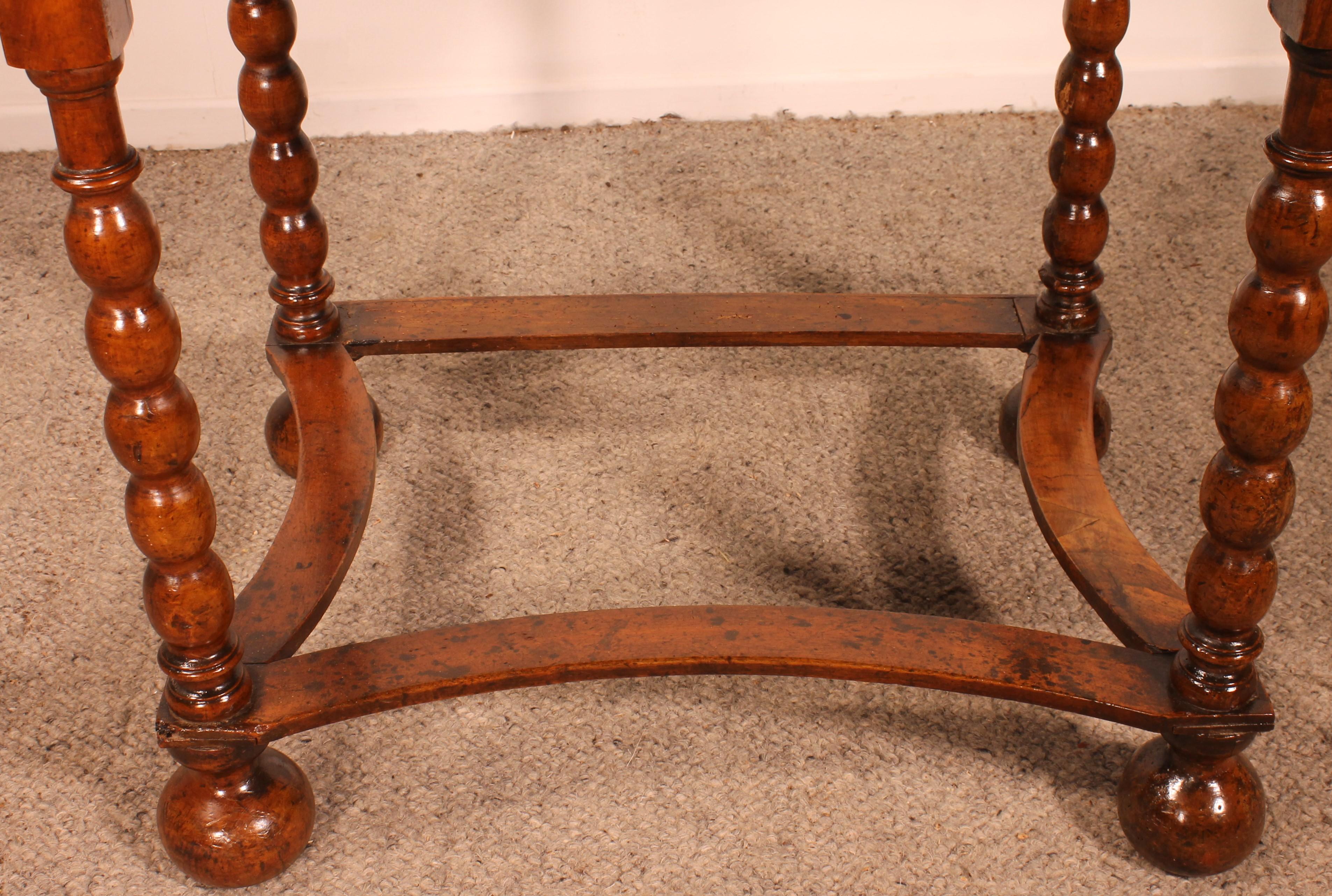 18th Century and Earlier Small Writing Table/side Table In Walnut-17th Century For Sale