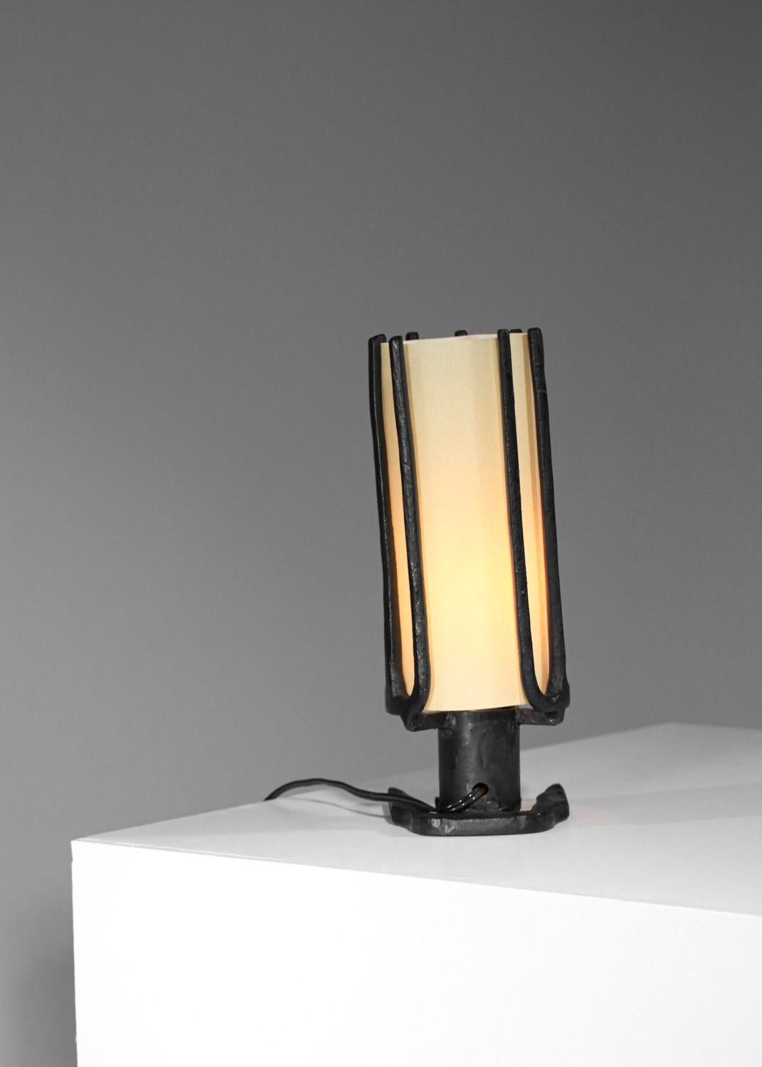 Small wrought iron table lamp French popular work unique piece 2