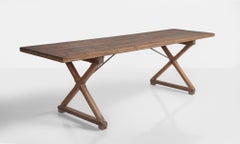 Small X-frame Tavern table, England, circa 1890