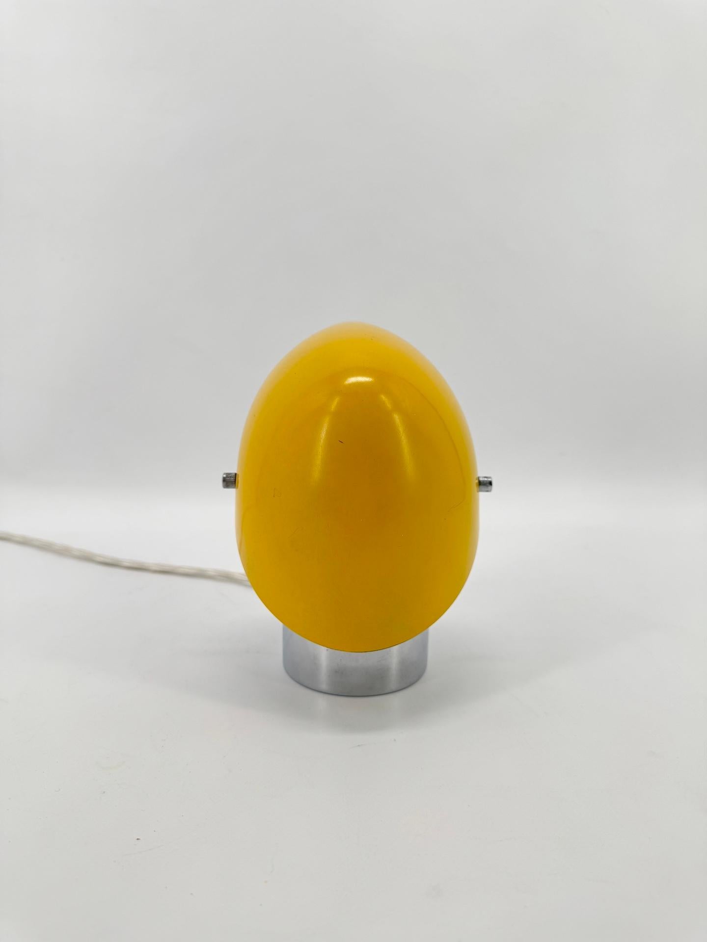Mid-20th Century Small Yellow Adjustable Table Lamp by Josef Hurka, Circa 1960, Czechoslovakia.