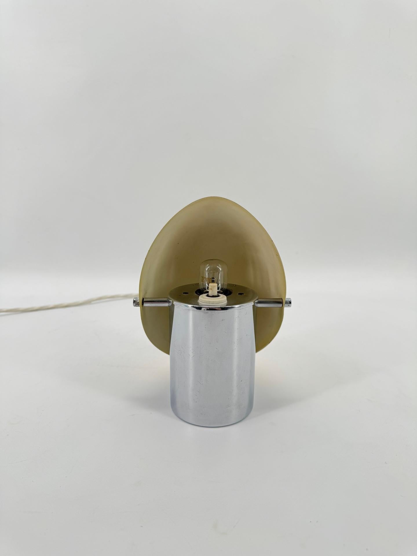Small Yellow Adjustable Table Lamp by Josef Hurka, Circa 1960, Czechoslovakia. 2