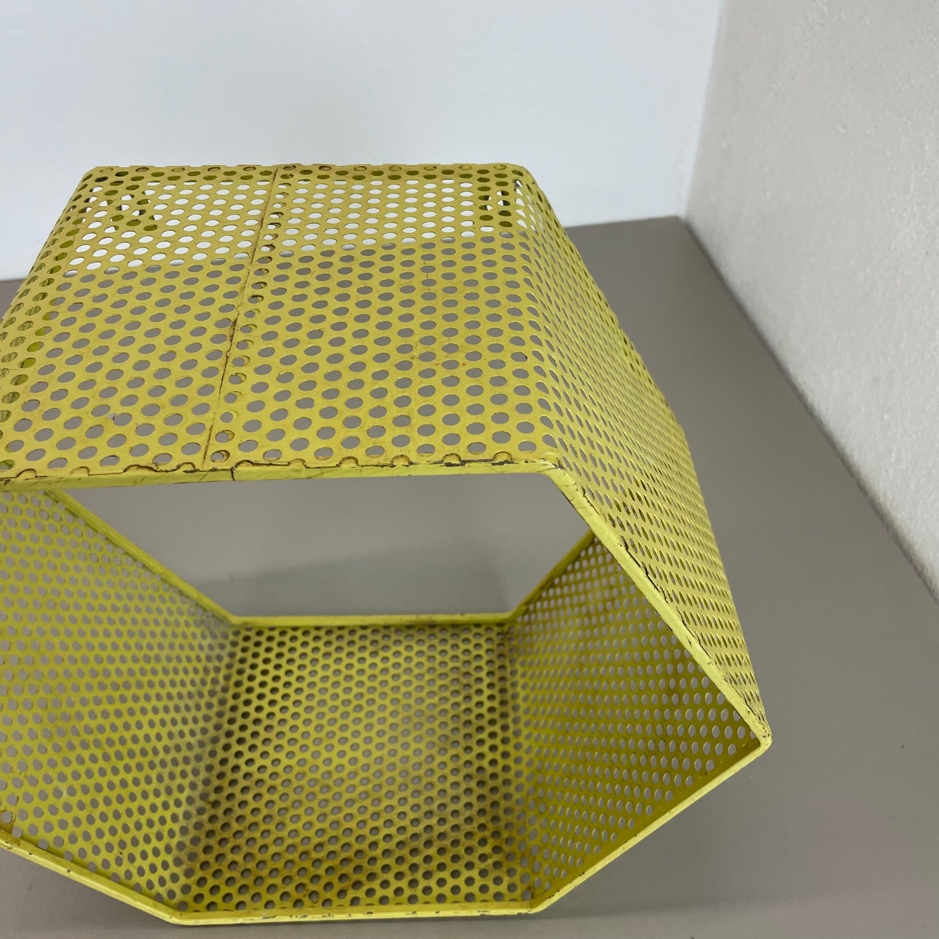small yellow cube form wall unit element by Mathieu Matégot attrib., France 1950 For Sale 4