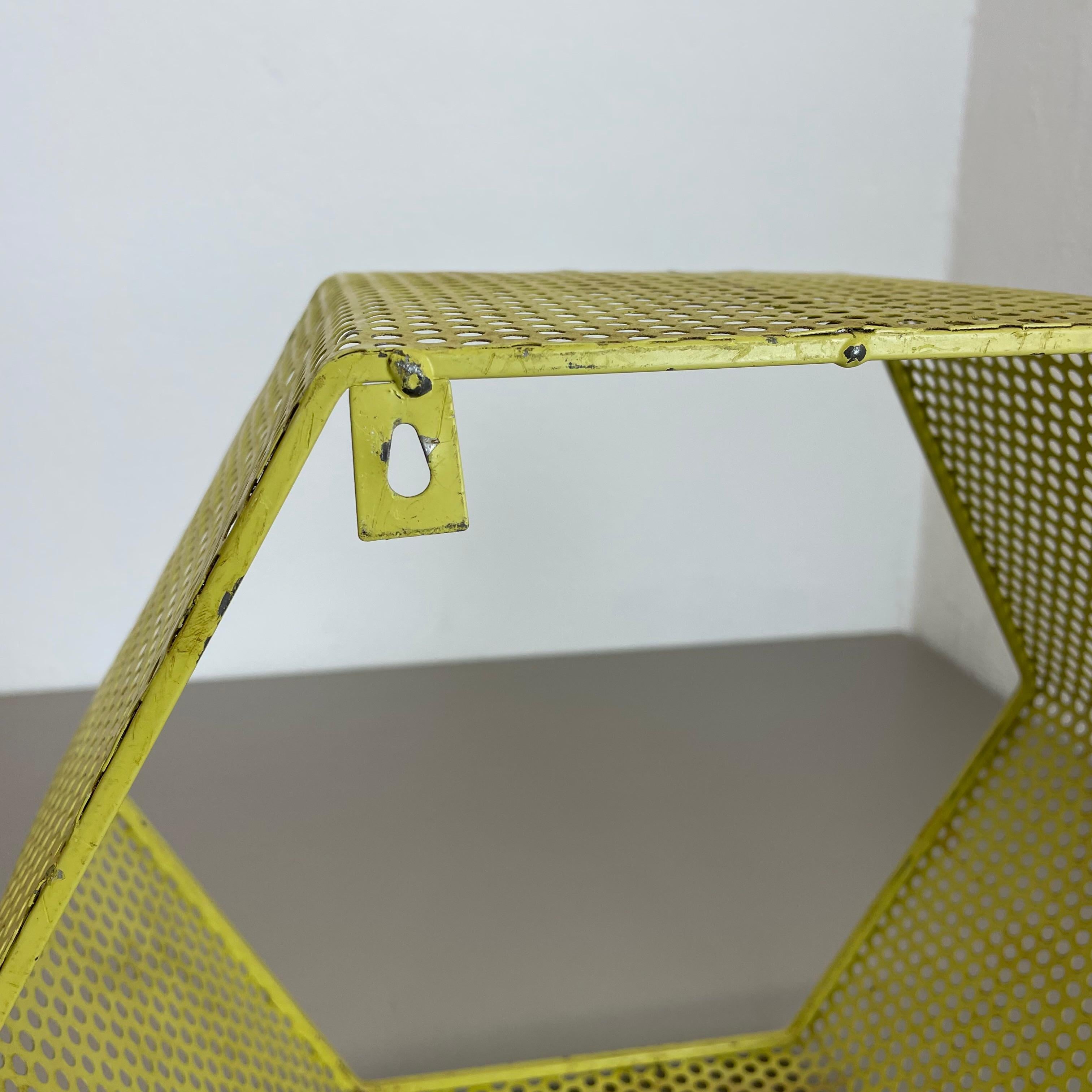 small yellow cube form wall unit element by Mathieu Matégot attrib., France 1950 For Sale 9