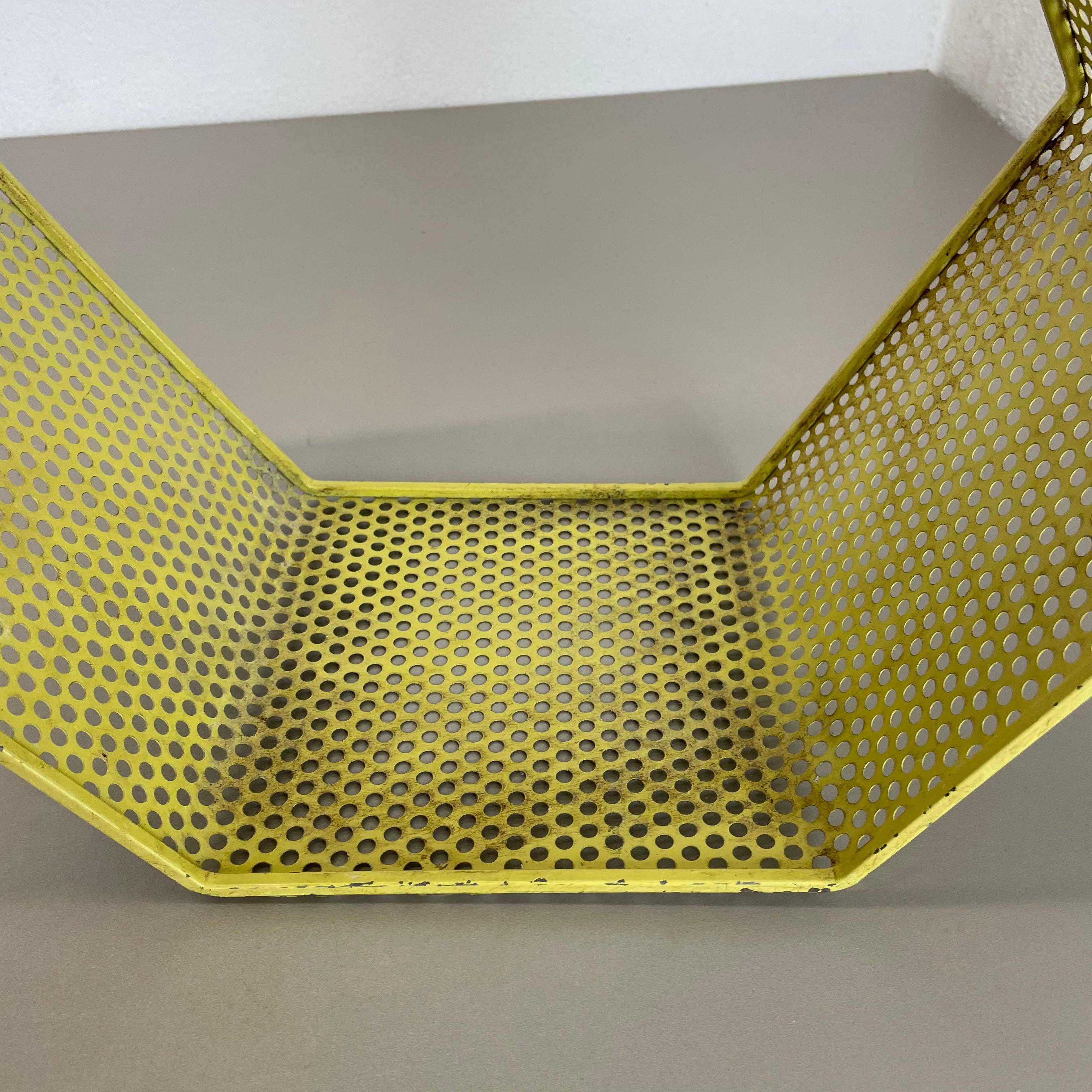 small yellow cube form wall unit element by Mathieu Matégot attrib., France 1950 For Sale 1
