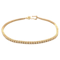 Small Yellow Gold Diamond Tennis/Line Bracelet