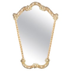 Small Yellow Venetian Glass Mirror