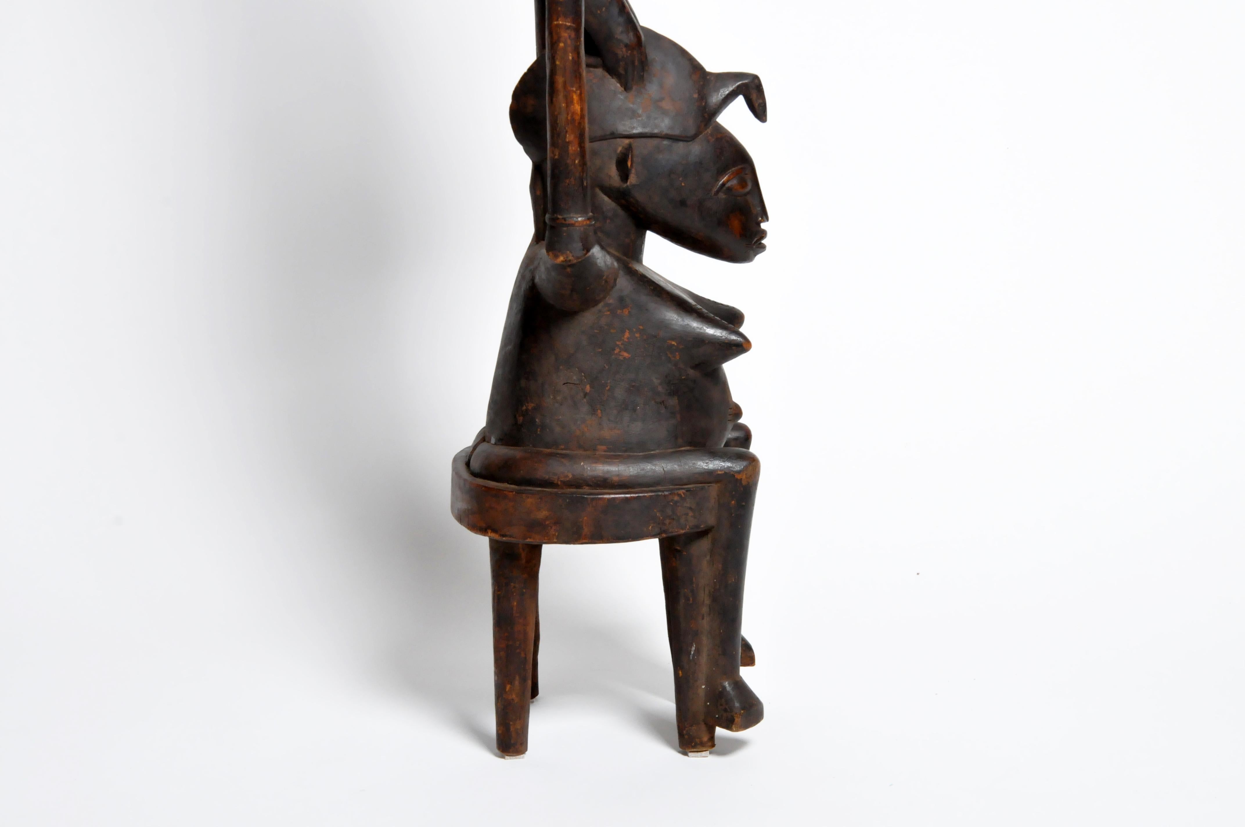 Small Yoruba Style Figure of a Woman Sculpture 12
