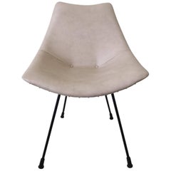 Small Zakonom Zasticeno Chair, White Leatherette, 1960s