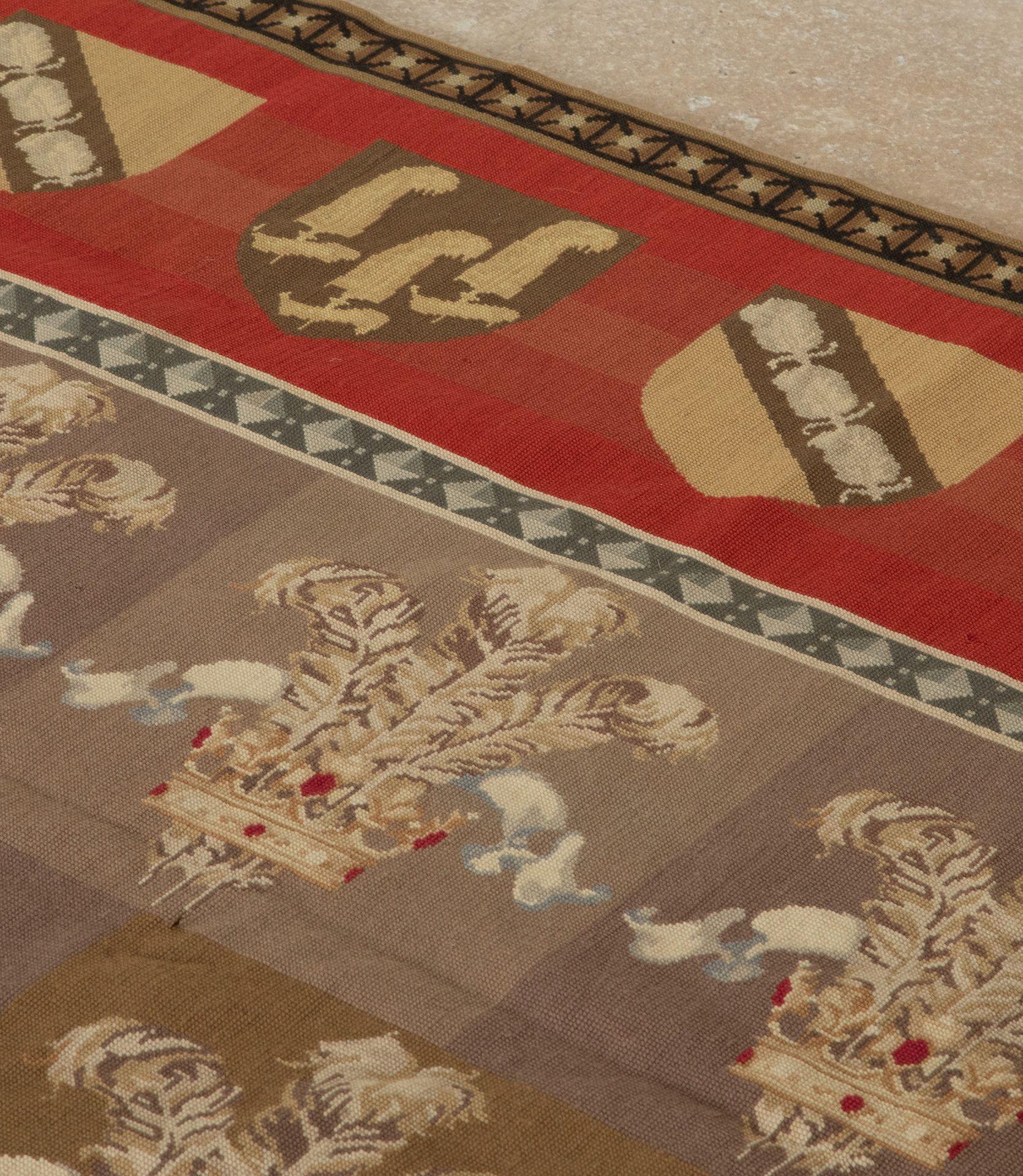 Anglais Petit tapis à l'aiguille anglais du 19e siècle en vente