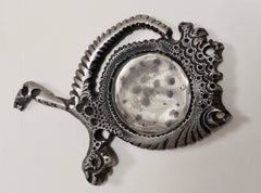 Adlin 1971 Smaller Art Studio Wall Mirror in Oxidized Cast Aluminium & Mercury