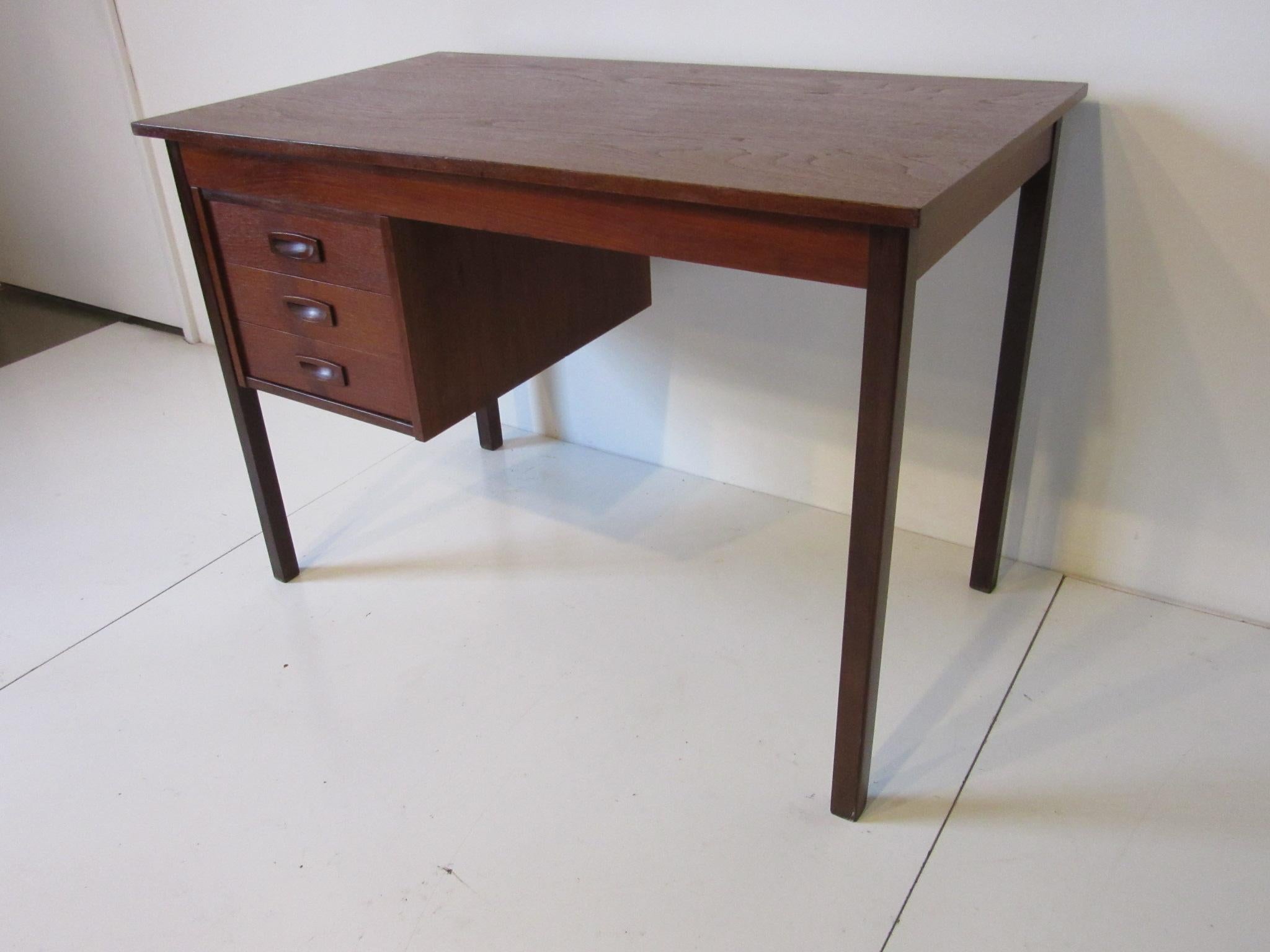 small teak desk