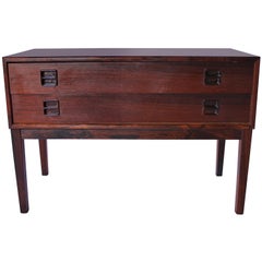 Smaller Dresser with Two Drawers in Rosewood of Danish Design from the 1960s