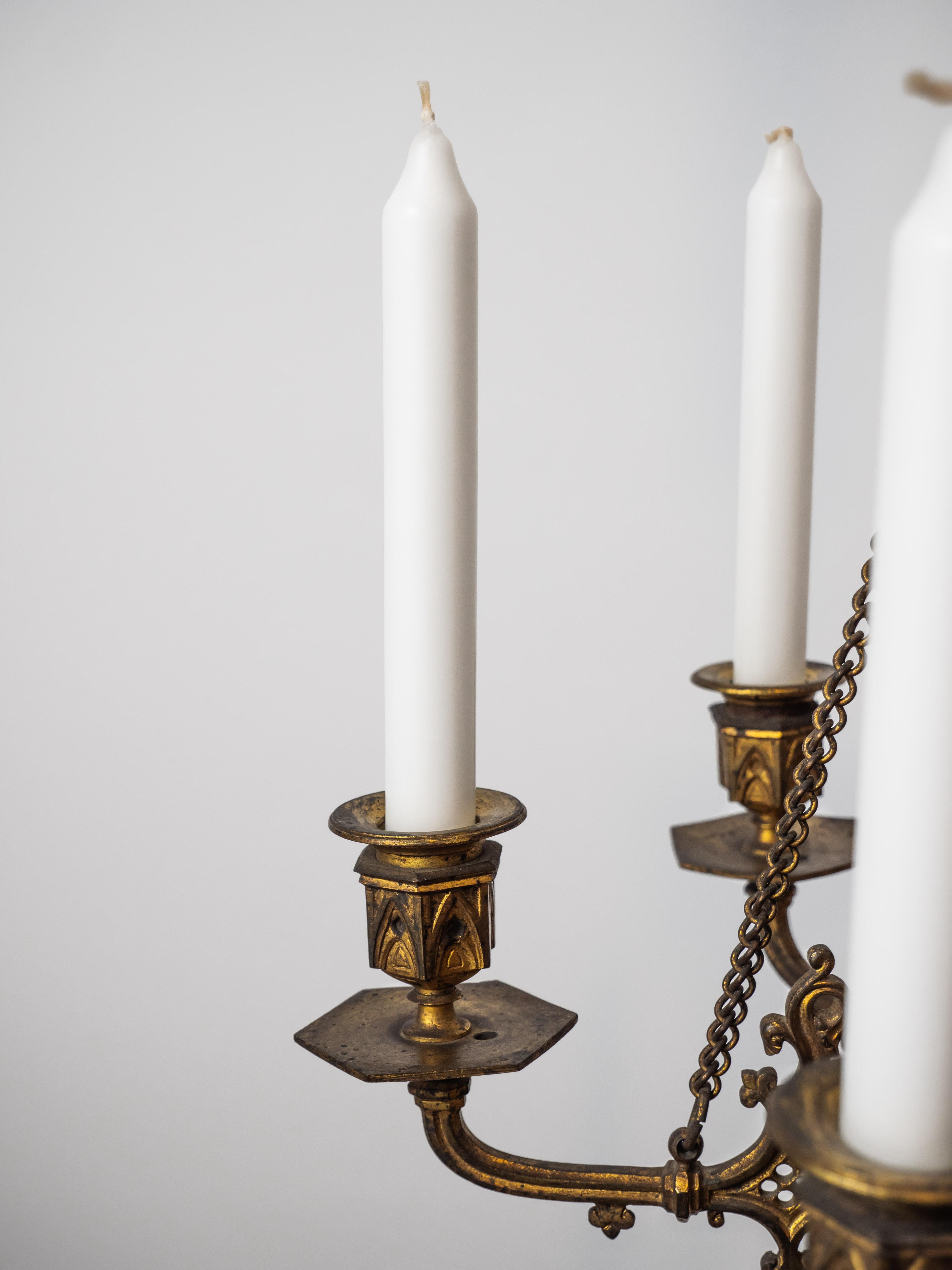 Smaller Neo-Gothic chandelier For Sale 1