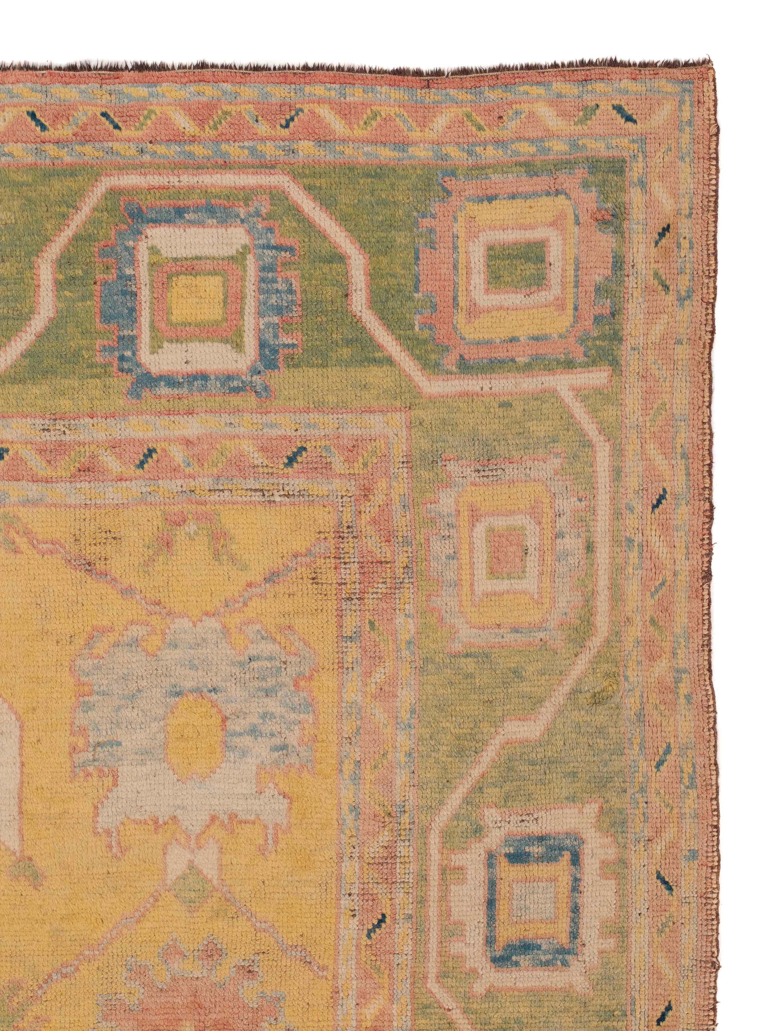 Tappeto Oushak 'quadrato' più piccolo (5645), fine XIX secolo in vendita 1