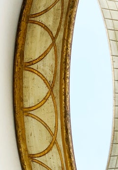 Smaller-Scaled Oval ItalianFlorentine Giltwood Mirror