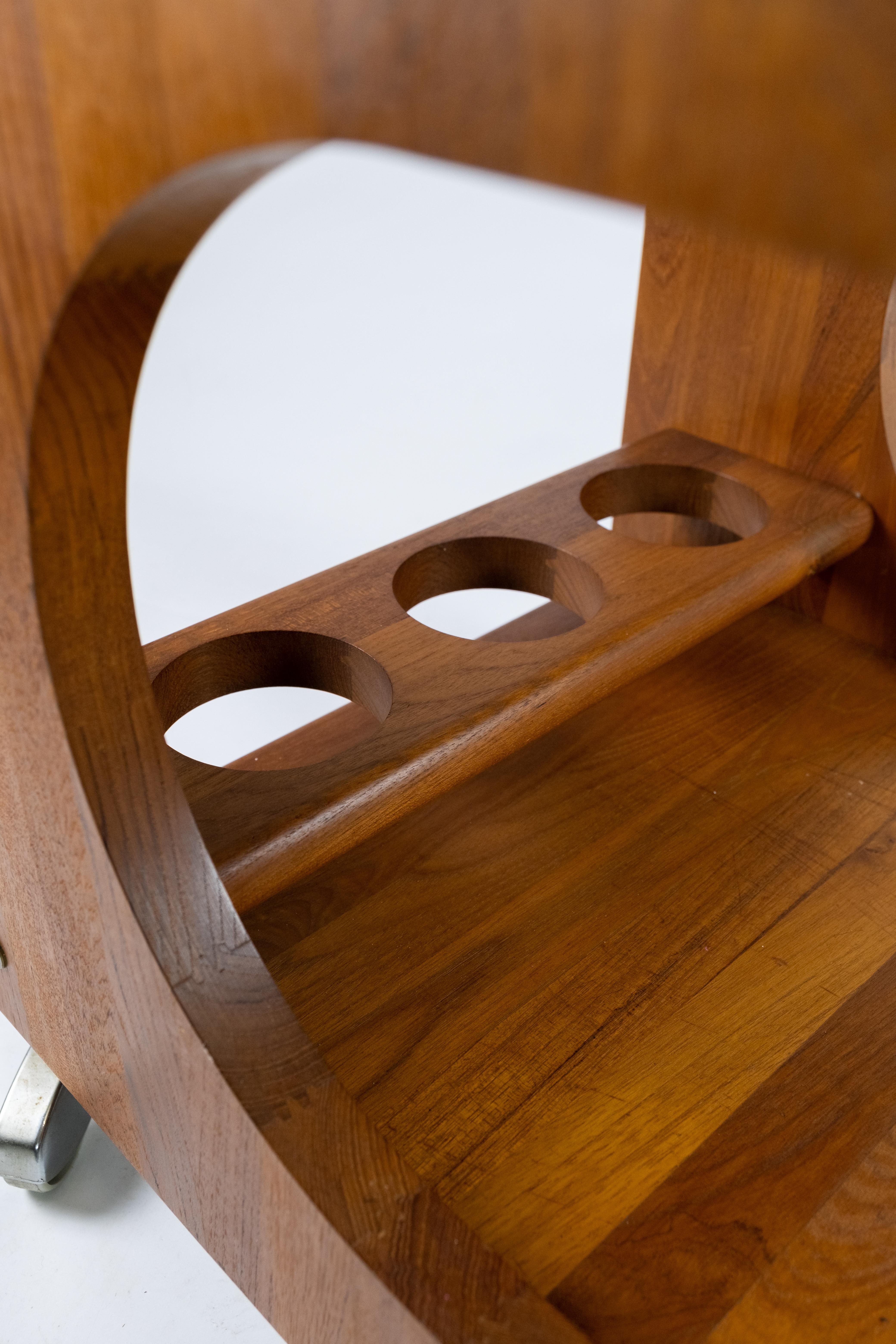 Smaller Tray Table or Bar Cart in Teak of Danish Design from the 1960s 2