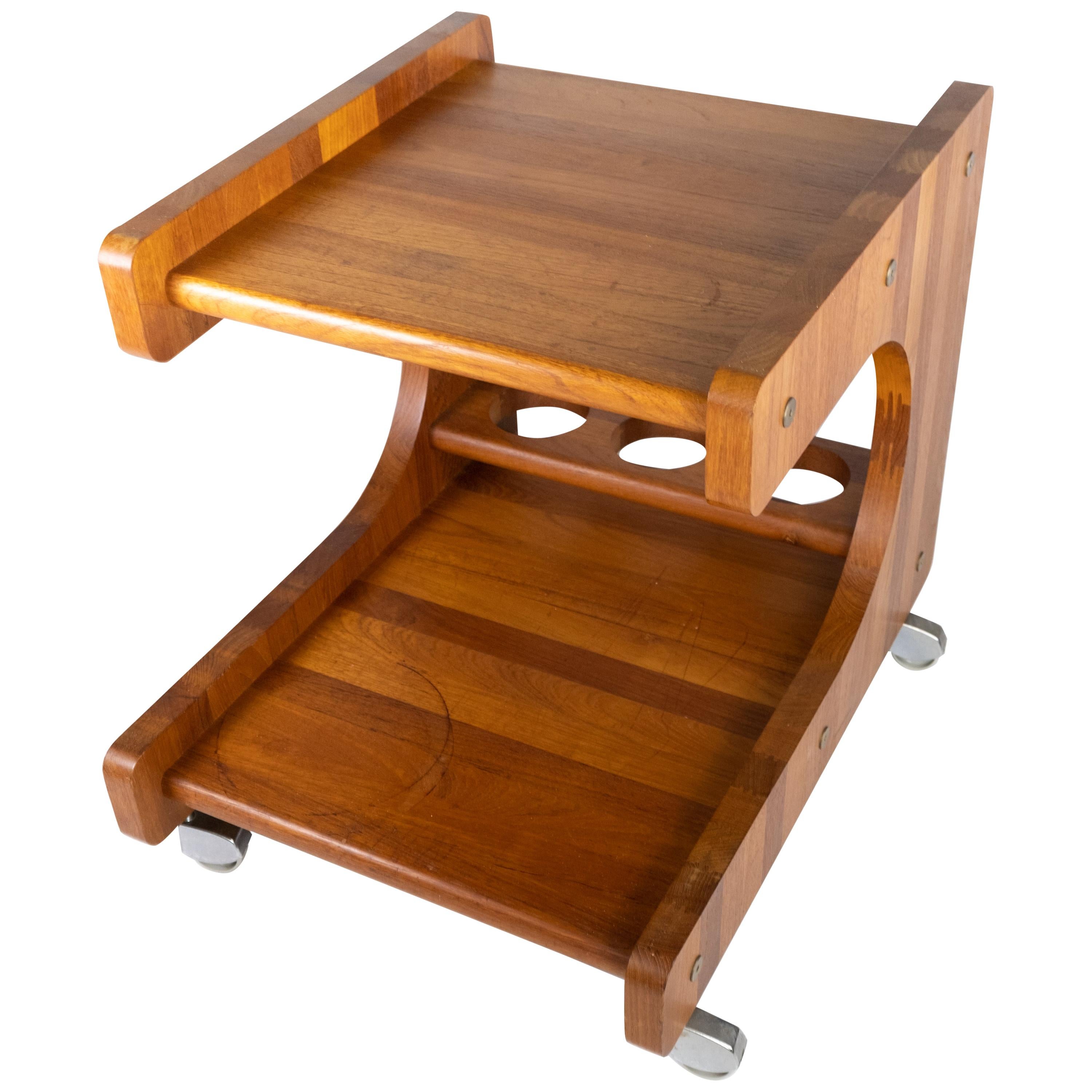 Smaller Tray Table or Bar Cart in Teak of Danish Design from the 1960s