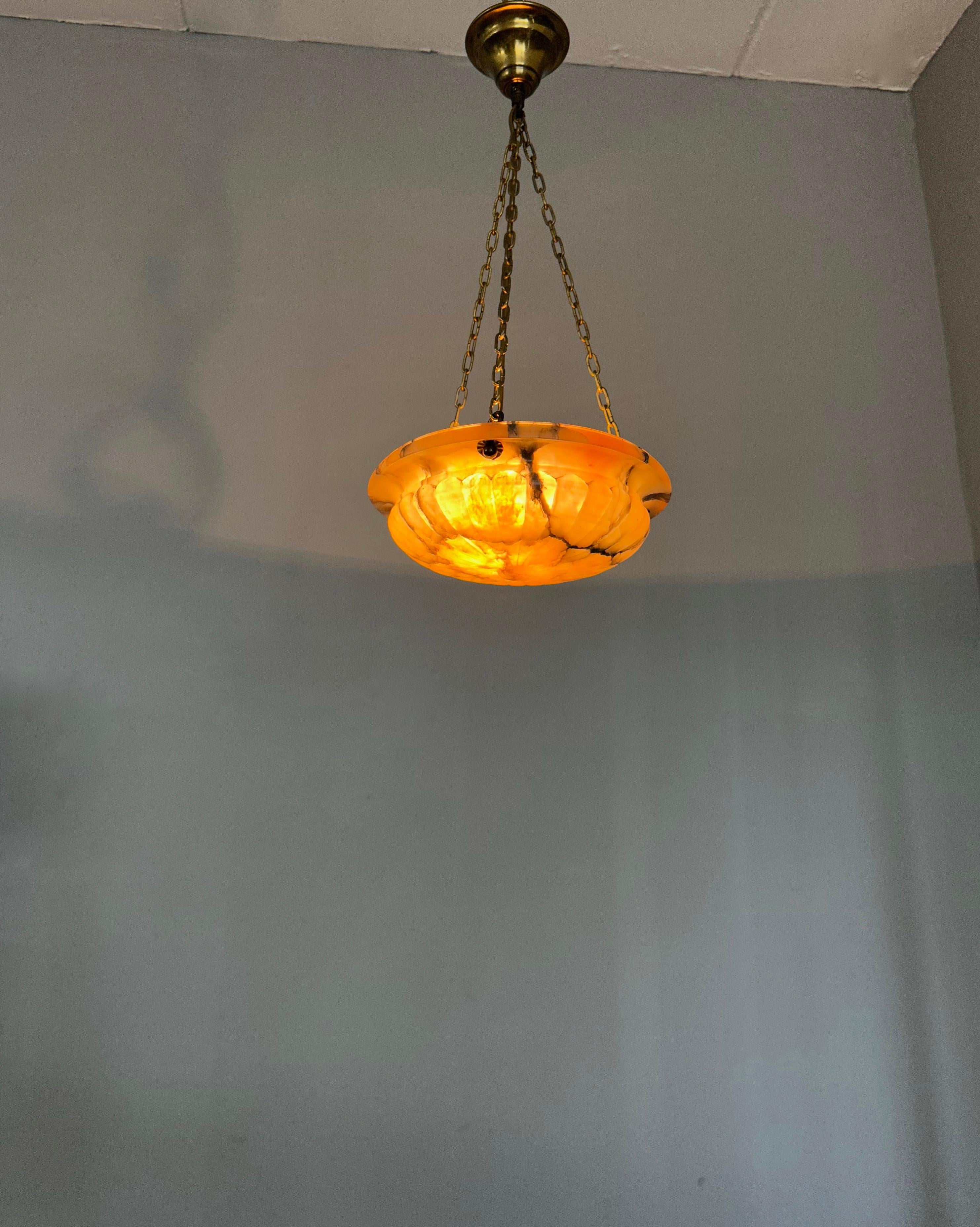 Smallest, Beautiful Design & Great Colors Alabaster Pendant Light / Flush Mount For Sale 3