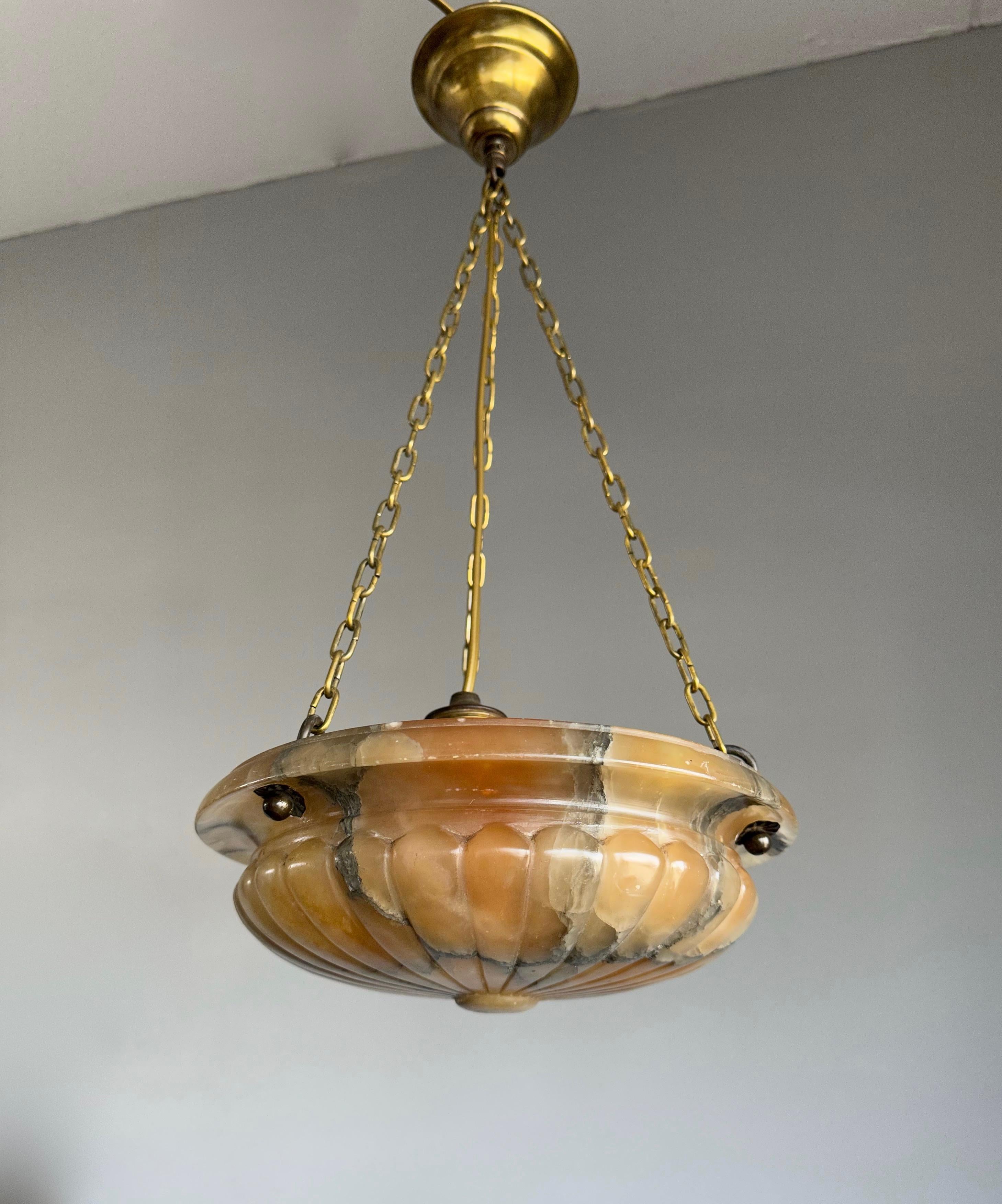 Smallest, Beautiful Design & Great Colors Alabaster Pendant Light / Flush Mount For Sale 4