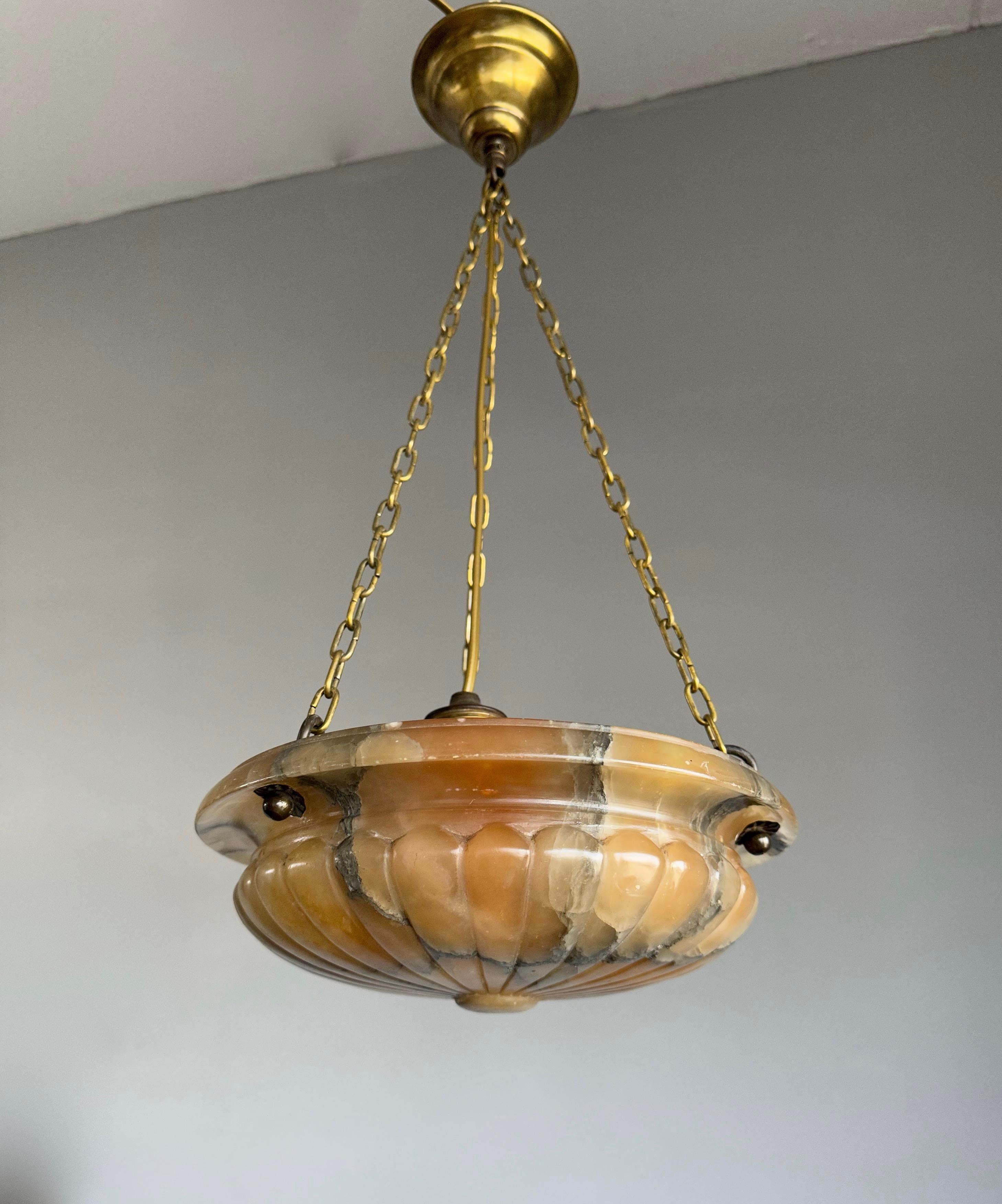 Smallest, Beautiful Design & Great Colors Alabaster Pendant Light / Flush Mount For Sale 5