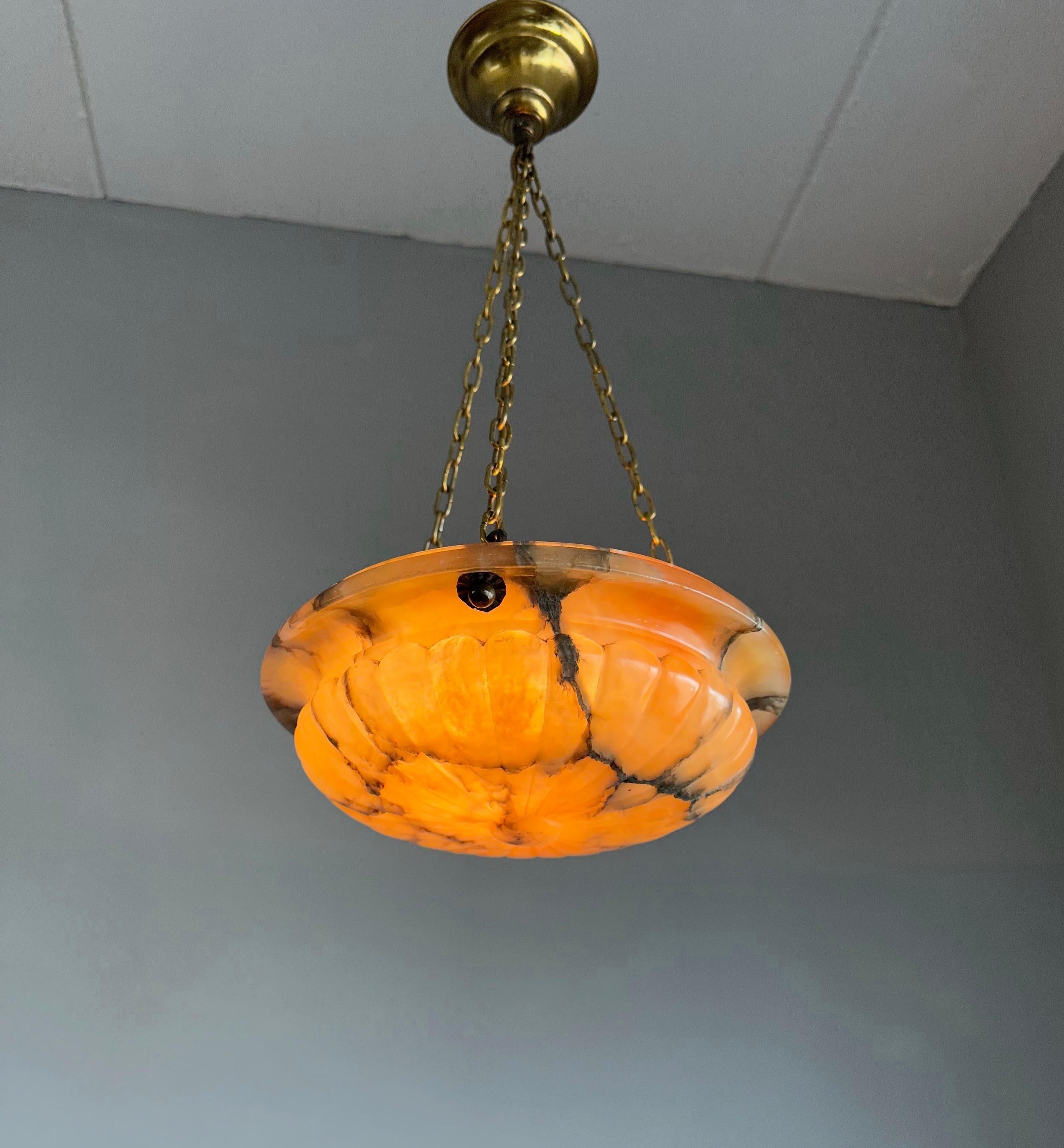 Smallest, Beautiful Design & Great Colors Alabaster Pendant Light / Flush Mount For Sale 11