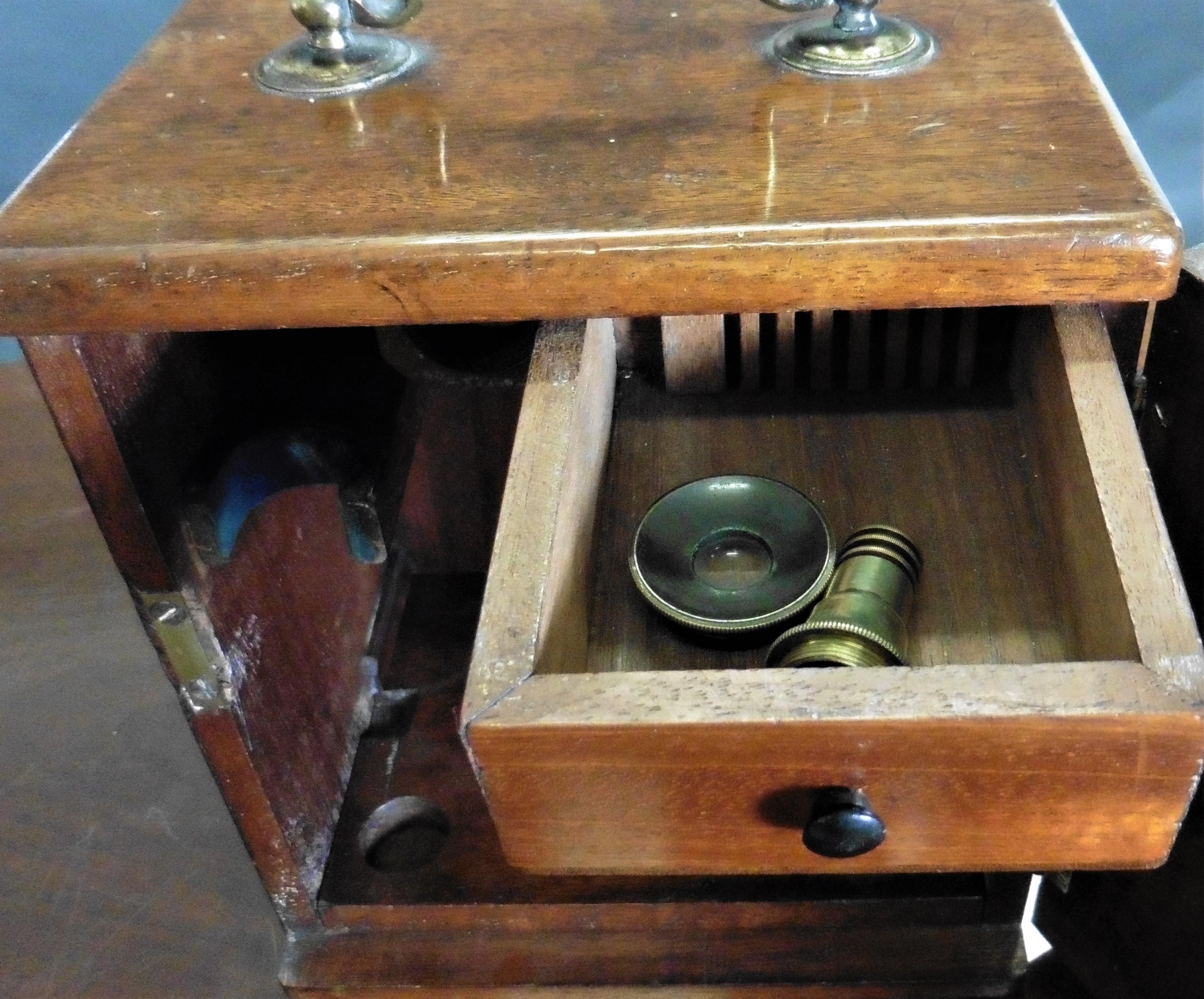 antique field microscope