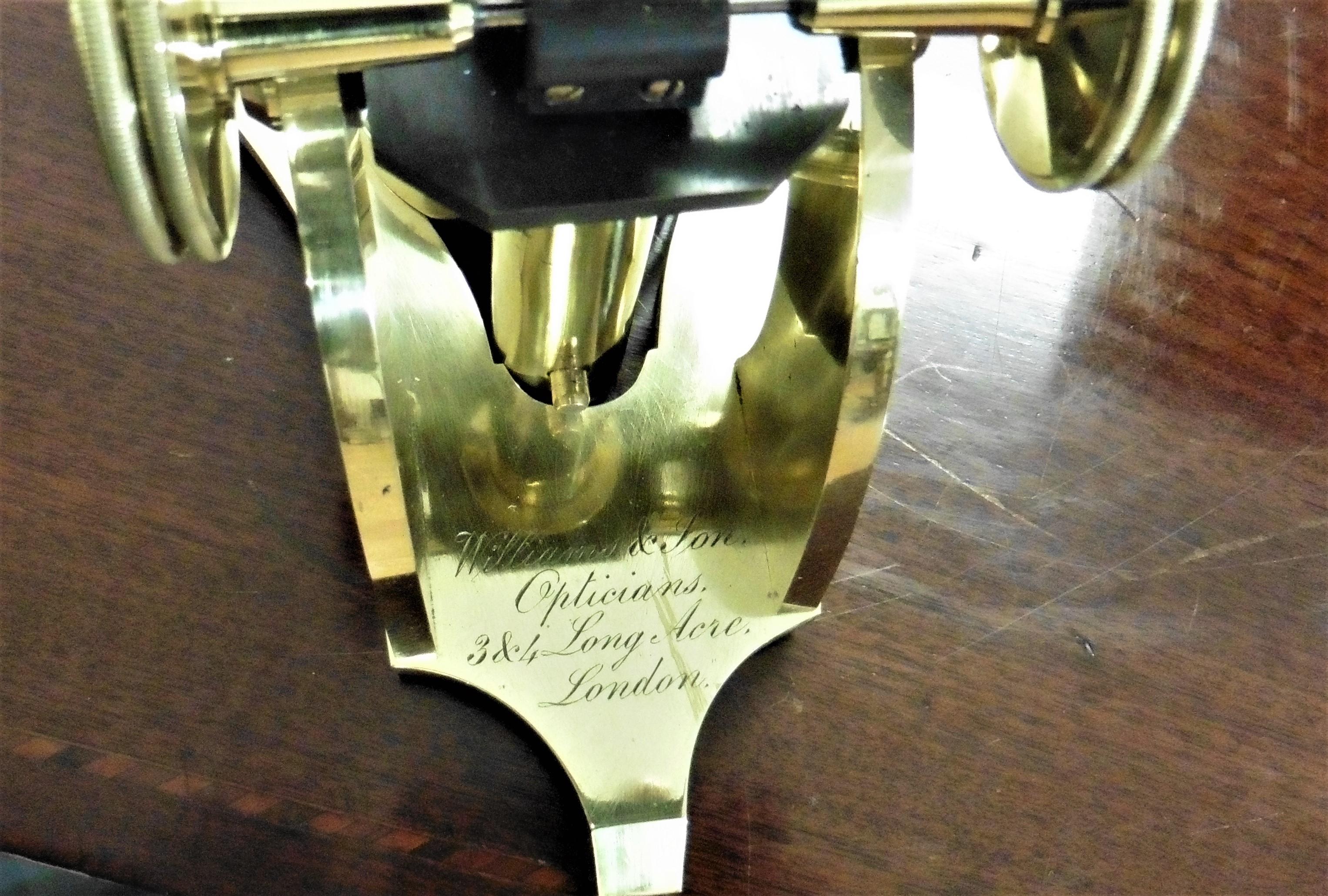 English Smalll Victorian Monocular Field Microscope For Sale