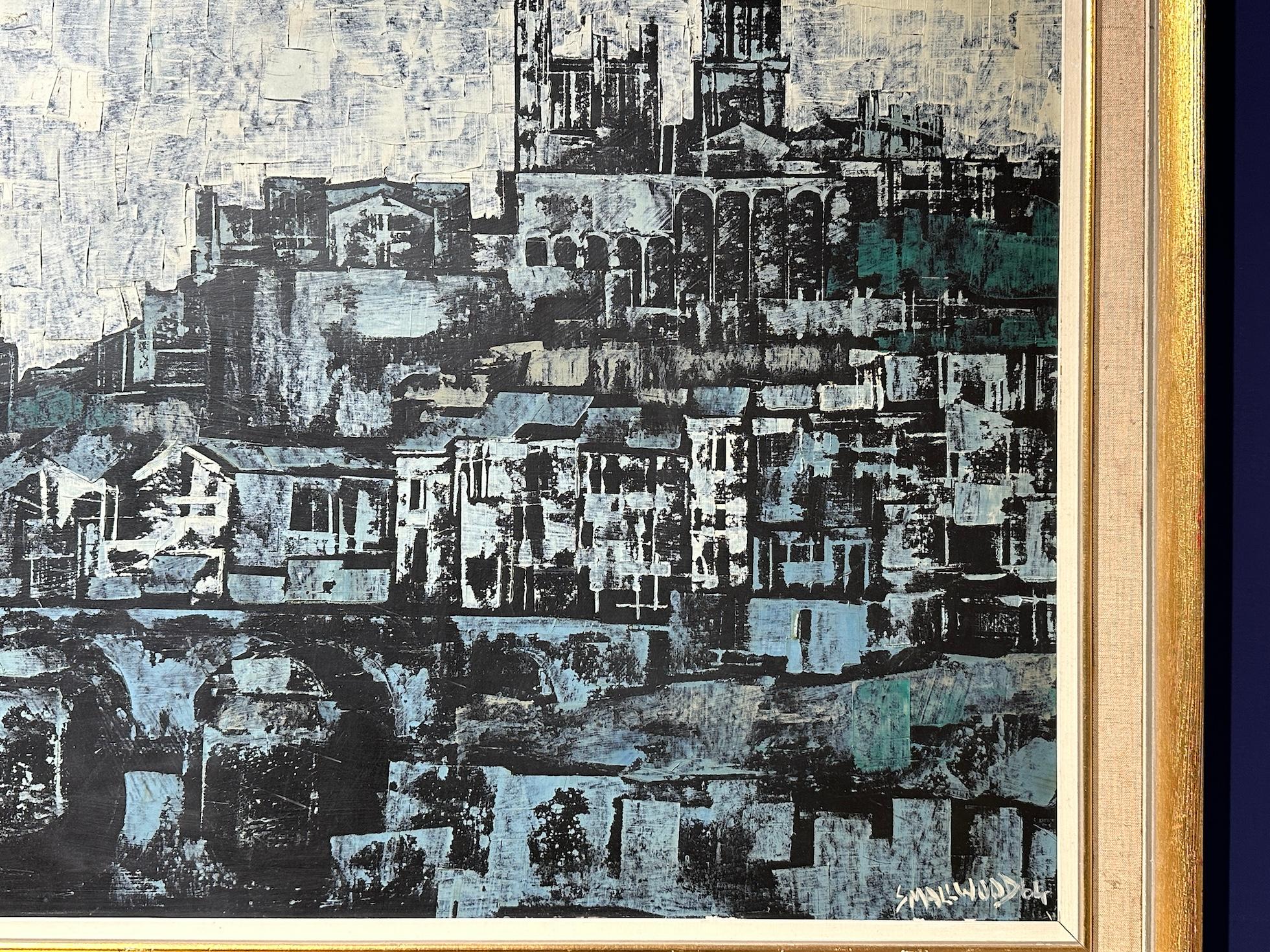 Scena impressionista americana di  Beziers, città paesaggistica del Sud della Francia - Painting di Smallwood