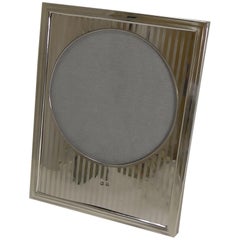 Smart and Elegant English Sterling Silver Photograph Frame, 1921